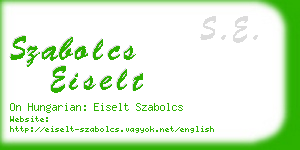 szabolcs eiselt business card